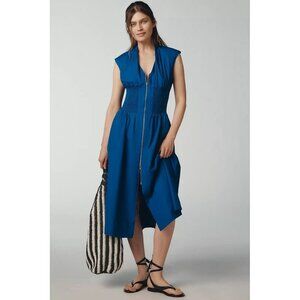 NWT Size S - Anthropologie The Tommie Cotton Zip-Front Midi Dress (NWT US$ 178)